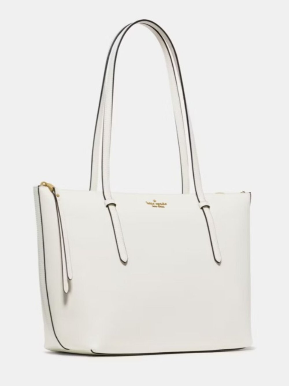 Kate Spade Outlet Cream Leather Tote NEW - Picture 2 of 4